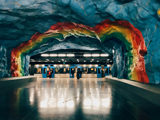 Visite à pied gratuite du métro souterrain de Stockholm : L'art sous la ville